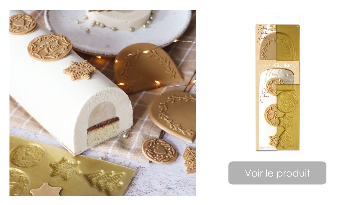 Recette bûche chocolat café et biscuit madeleine Moule embout - ScrapCooking